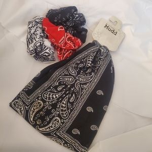 Mudd Bandana Print Headband & 3 scrunchies